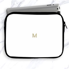 M Monogram Initial Letter M Golden Chic Stylish Typography Gold Apple Ipad 2/3/4 Zipper Cases by yoursparklingshop