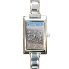 Pebble Beach Photography Ocean Nature Rectangle Italian Charm Watch by yoursparklingshop