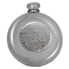 Pebble Beach Photography Ocean Nature Round Hip Flask (5 Oz) by yoursparklingshop