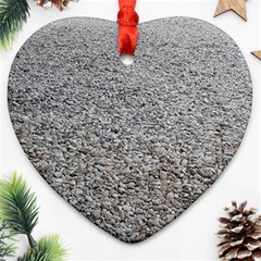 Pebble Beach Photography Ocean Nature Heart Ornament (2 Sides)