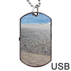 Pebble Beach Photography Ocean Nature Dog Tag Usb Flash (one Side) by yoursparklingshop