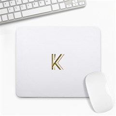 Monogrammed Monogram Initial Letter K Gold Chic Stylish Elegant Typography Large Mousepads by yoursparklingshop