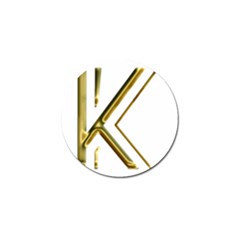 Monogrammed Monogram Initial Letter K Gold Chic Stylish Elegant Typography Golf Ball Marker (4 Pack)