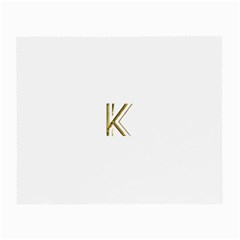 Monogrammed Monogram Initial Letter K Gold Chic Stylish Elegant Typography Small Glasses Cloth (2-side) by yoursparklingshop