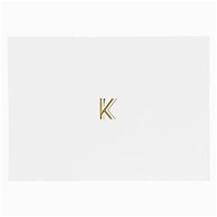 Monogrammed Monogram Initial Letter K Gold Chic Stylish Elegant Typography Large Glasses Cloth (2-side) by yoursparklingshop