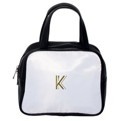 Monogrammed Monogram Initial Letter K Gold Chic Stylish Elegant Typography Classic Handbags (one Side) by yoursparklingshop