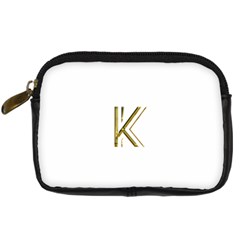 Monogrammed Monogram Initial Letter K Gold Chic Stylish Elegant Typography Digital Camera Cases by yoursparklingshop