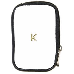 Monogrammed Monogram Initial Letter K Gold Chic Stylish Elegant Typography Compact Camera Cases by yoursparklingshop