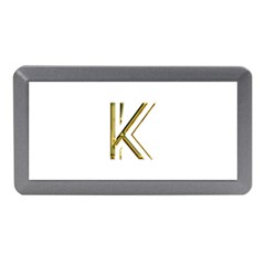 Monogrammed Monogram Initial Letter K Gold Chic Stylish Elegant Typography Memory Card Reader (mini) by yoursparklingshop