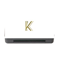 Monogrammed Monogram Initial Letter K Gold Chic Stylish Elegant Typography Memory Card Reader With Cf by yoursparklingshop