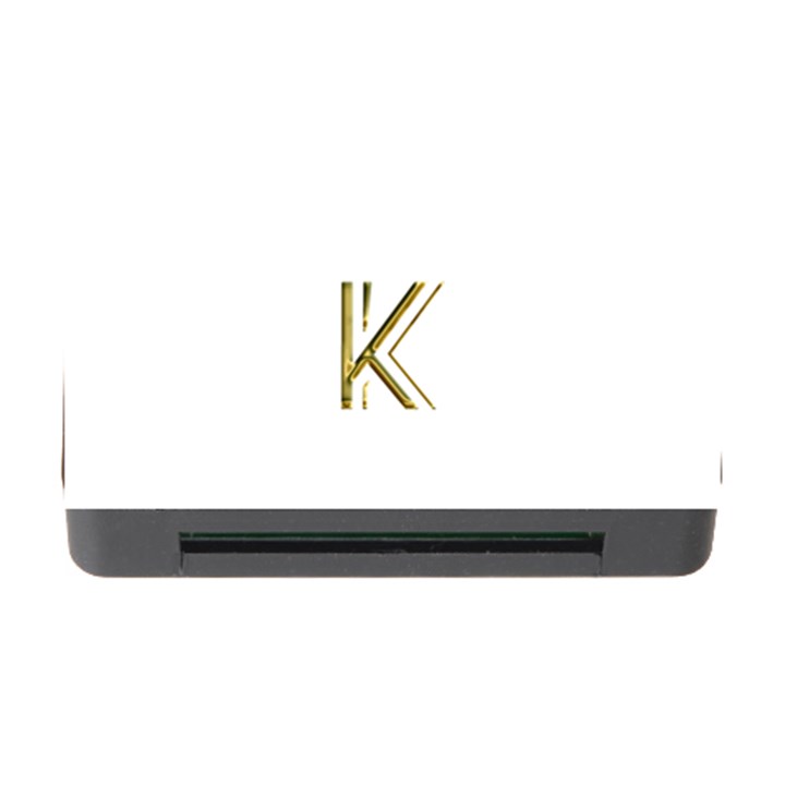 Monogrammed Monogram Initial Letter K Gold Chic Stylish Elegant Typography Memory Card Reader with CF