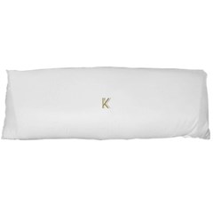 Monogrammed Monogram Initial Letter K Gold Chic Stylish Elegant Typography Body Pillow Case (dakimakura)