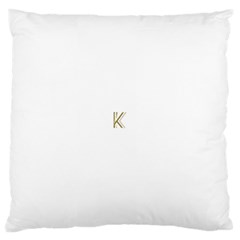 Monogrammed Monogram Initial Letter K Gold Chic Stylish Elegant Typography Large Cushion Case (two Sides) by yoursparklingshop