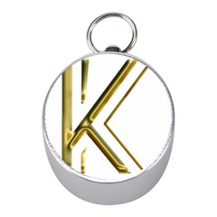 Monogrammed Monogram Initial Letter K Gold Chic Stylish Elegant Typography Mini Silver Compasses by yoursparklingshop