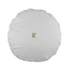 Monogrammed Monogram Initial Letter K Gold Chic Stylish Elegant Typography Standard 15  Premium Flano Round Cushions by yoursparklingshop