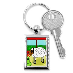 Urban Sheep Key Chains (rectangle)  by Valentinaart