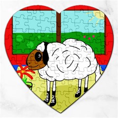 Urban Sheep Jigsaw Puzzle (heart)