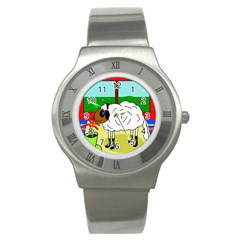 Urban Sheep Stainless Steel Watch by Valentinaart