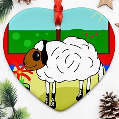 Urban Sheep Heart Ornament (2 Sides) by Valentinaart