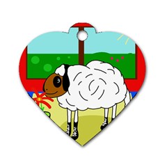 Urban Sheep Dog Tag Heart (one Side)