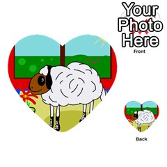 Urban Sheep Multi-purpose Cards (heart)  by Valentinaart