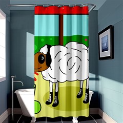 Urban Sheep Shower Curtain 36  X 72  (stall) 