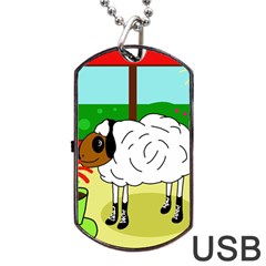 Urban Sheep Dog Tag Usb Flash (one Side)