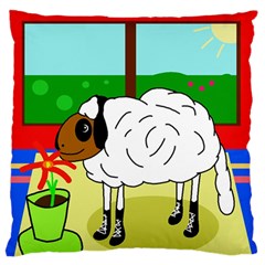 Urban Sheep Large Flano Cushion Case (two Sides)