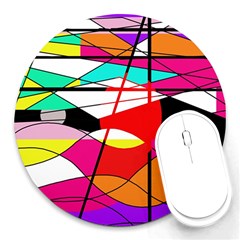 Abstract Waves Round Mousepads