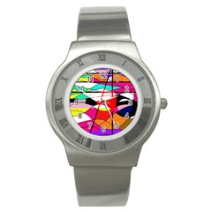 Abstract Waves Stainless Steel Watch by Valentinaart