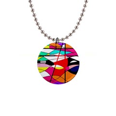 Abstract Waves Button Necklaces