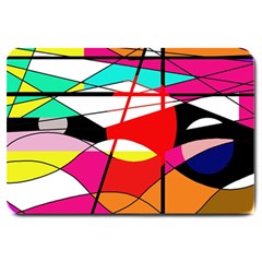 Abstract Waves Large Doormat  by Valentinaart