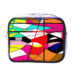 Abstract Waves Mini Toiletries Bags