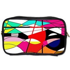 Abstract Waves Toiletries Bags 2-side