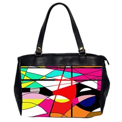 Abstract Waves Office Handbags (2 Sides) 