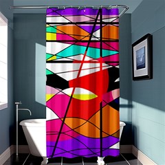 Abstract Waves Shower Curtain 36  X 72  (stall) 