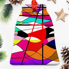 Abstract Waves Bell Ornament (2 Sides)