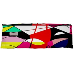 Abstract Waves Body Pillow Case (dakimakura) by Valentinaart