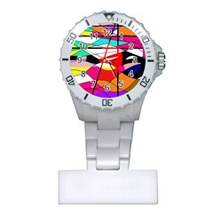 Abstract Waves Plastic Nurses Watch