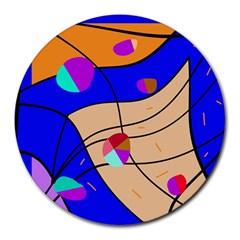 Decorative Abstract Art Round Mousepads