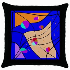 Decorative Abstract Art Throw Pillow Case (black)