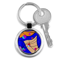 Decorative Abstract Art Key Chains (round) 