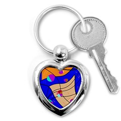 Decorative Abstract Art Key Chains (heart) 