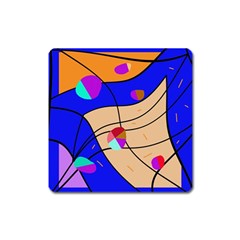 Decorative Abstract Art Square Magnet