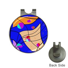 Decorative Abstract Art Hat Clips With Golf Markers