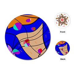 Decorative Abstract Art Playing Cards (round) 