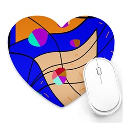 Decorative Abstract Art Heart Mousepads