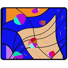 Decorative Abstract Art Fleece Blanket (medium) 