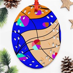 Decorative Abstract Art Ornament (oval Filigree) 