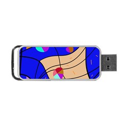 Decorative Abstract Art Portable Usb Flash (one Side) by Valentinaart